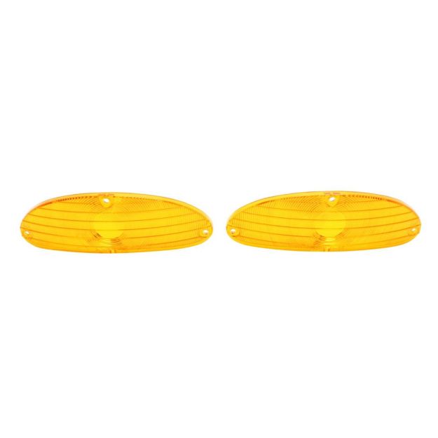 Picture of 1955 Full-Size Chevrolet Parking Light Lens, Amber, Sold as a Pair