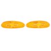 Picture of 1955 Full-Size Chevrolet Amber Parking Light Lens with Chrome Bowtie Pair