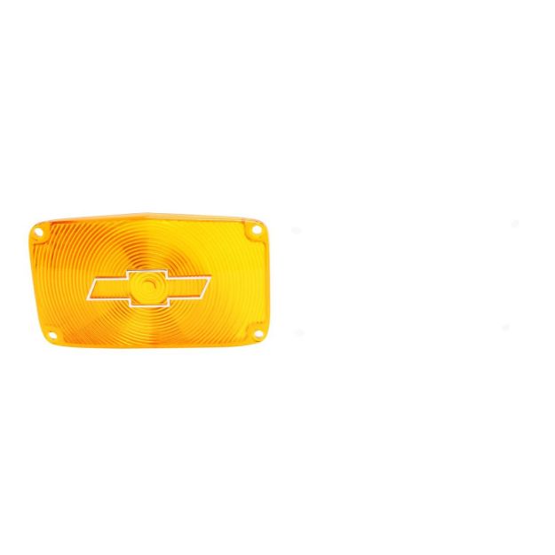 Picture of 1956 Full-Size Chevrolet Amber Parking Light Lens with Chrome Bowtie Pair