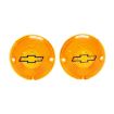 Picture of 1957 Full-Size Chevrolet Amber Parking Light Lens with Chrome Bowtie Pair