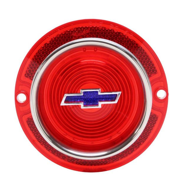 Picture of 1963 Full-Size Chevrolet Red Tail Light Lens with Blue Bowtie