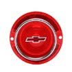 Picture of 1963 Full-Size Chevrolet Red Tail Light Lens with Red Bowtie Includes Trim, Each