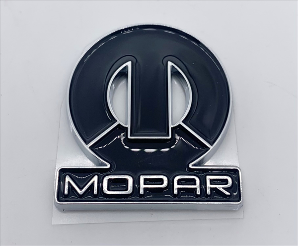 Picture of Mopar "M" Emblem - Black, Adhesive Backed - Premium Replacement Badge