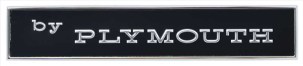 Picture of 1971-1974 Plymouth Barracuda "By Plymouth" Tail Panel Emblem - OE Reproduction (2963770 / 3569542)