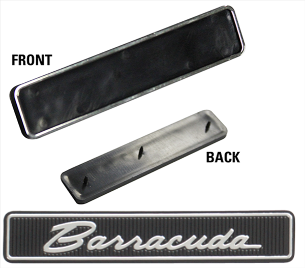 Picture of 1971-1974 Plymouth Barracuda Dash Pad Emblem with Backing Plate - Includes Emblem & 3-Pin Backing Plate