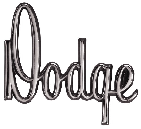 Picture of 1968 & 1970 Dodge Dart "DODGE" Script Hood & Trunk Emblem - 4 Mounting Posts (Not for Dart GT Hood)