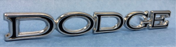 Picture of 1969 Dodge Dart "DODGE" Trunk Lid Emblem - 2-Pin Mount, 6 5/8" x 13/16" (2901813)