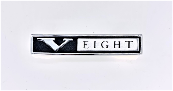 Picture of 1967 Plymouth Barracuda "V Eight" Fender Emblem - OEM-Style Restoration Badge