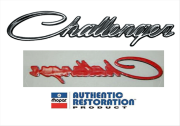 Show details for 1970-1974 Dodge Challenger Adhesive-Backed Emblem - Fits Fender, Decklid, Tail Panel, & Quarter Panel (Various Years) Picture of 1970-1974 Dodge Challenger Adhesive-Backed Emblem - Fits Fender, Decklid, Tail Panel, & Quarter Panel (Various Years)