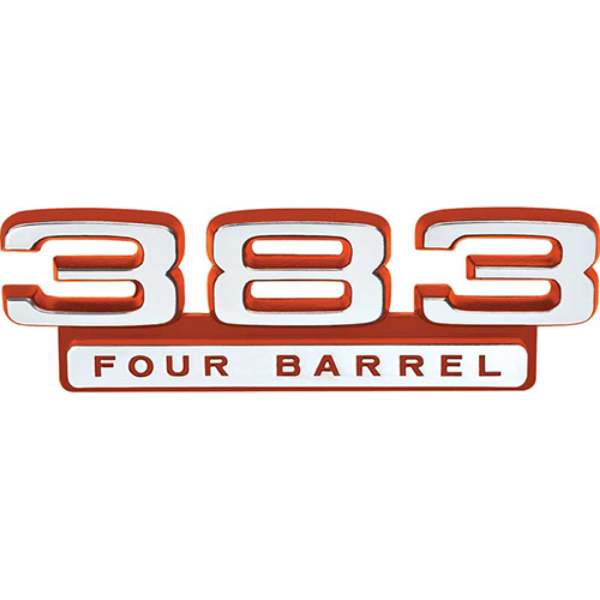 Picture of 1966-1971 Chrysler Four Barrel Fender Emblem - Red Accent, OE Reproduction (2785749)