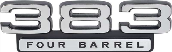 Picture of 1966-1971 Chrysler 383 Four Barrel Fender Emblem - Black Accent, OEM-Style (2579804)