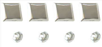Show details for 1968-1969 Dodge Charger Door Panel Map Pocket Corner Trim - Set of 4, Premium Restoration Picture of 1968-1969 Dodge Charger Door Panel Map Pocket Corner Trim - Set of 4, Premium Restoration