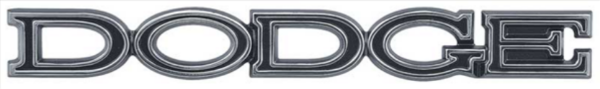 Picture of 1971 Dodge Challenger "DODGE" Trunk Lid Emblem - Adhesive Backed OEM-Style Reproduction