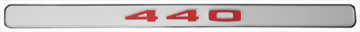 Show details for 1970 Plymouth Road Runner & GTX Hood Emblem - 440 Lettering, OEM-Style Reproduction Picture of 1970 Plymouth Road Runner & GTX Hood Emblem - 440 Lettering, OEM-Style Reproduction