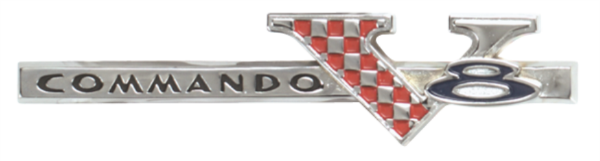 Picture of 1965 Plymouth Commando V-8 Fender Emblem - High-Quality Reproduction