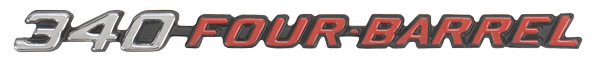 Picture of 1970-1973 Dodge Challenger 340 FOUR BARREL Hood Emblem - OEM-Style Restoration