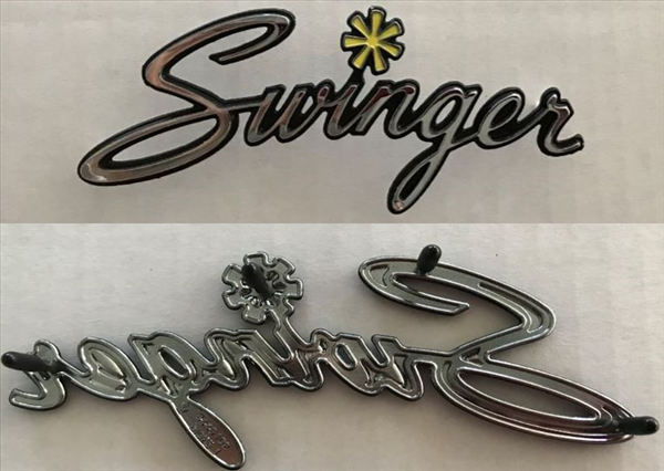 Picture of 1970-1975 Dodge Swinger Fender, Quarter Panel & Trunk Emblem - 4-Stud Mount for Secure Fit
