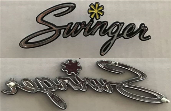 Picture of 1970-1975 Dodge Swinger Fender, Quarter Panel & Trunk Emblem - 3-Stud Mount for Classic Restoration