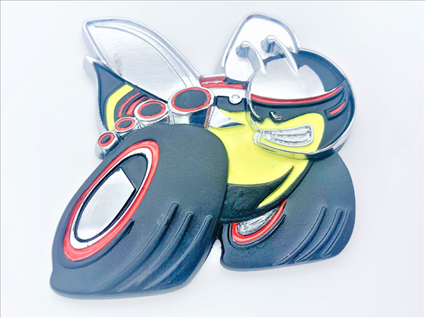 Picture of Scat Pack Fender Emblem (Metal) - Passenger Side, Also Used on Challenger Rear Spoiler & Charger Trunk Lid (Adhesive Backed)