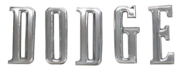 Picture of 1970-1974 Dodge Challenger "DODGE" Hood Letter Set - Includes Mounting Hardware for Authentic Fit