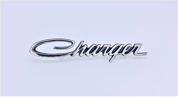 Picture of 1972 Dodge Charger Sail Panel Emblem - 2-Pin Mount for Vinyl Roof Models