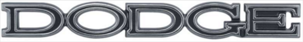 Picture of 1971 Dodge Dart Swinger & Demon Hood & Trunk Emblem - 3-Pin Mount (3443554), 5 1/4" Long x 11/16" Tall