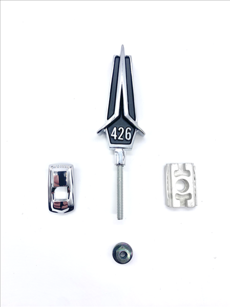 Picture of 1967 Plymouth Fury 426 Hood Ornament - Black Finish, Premium Restoration Quality