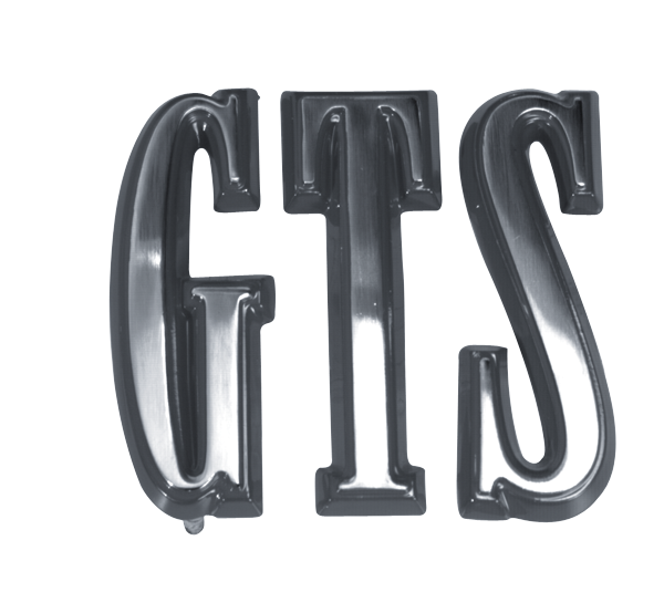 Picture of 1968 Dodge Dart GTS Fender Letter Set - Black Finish, Includes Mounting Hardware