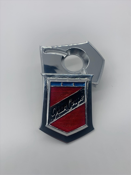 Picture of 1970-1971 Plymouth Barracuda Gran Coupe Trunk Lock Cover Emblem - Includes Hardware (Use Original Spring)