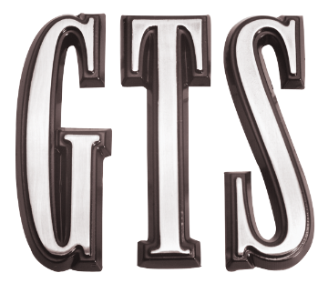 Show details for 1968 Dodge Dart GTS Hood & Trunk Lid Letters - Black Finish, Includes Mounting Hardware Picture of 1968 Dodge Dart GTS Hood & Trunk Lid Letters - Black Finish, Includes Mounting Hardware