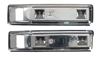Show details for 1968-1970 B-Body 13" Chrome Front Armrest Bases - For Use with 9.5" Pads, Includes Mounting Hardware Picture of 1968-1970 B-Body 13" Chrome Front Armrest Bases - For Use with 9.5" Pads, Includes Mounting Hardware