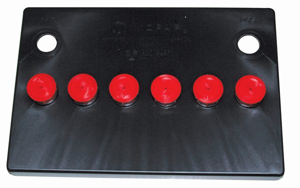 Picture of Group 24 Battery Cover with Red Caps - Fits 1966-1974 Chrysler Models