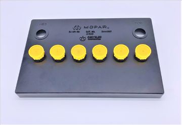 Show details for Group 24 Battery Cover with Yellow Caps - Fits 1966-1974 Chrysler Models Picture of Group 24 Battery Cover with Yellow Caps - Fits 1966-1974 Chrysler Models