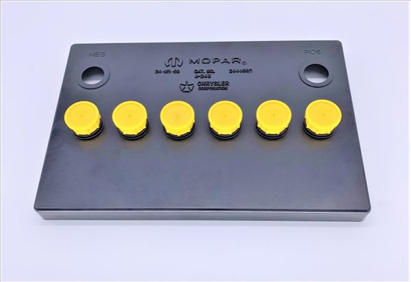 Picture of Group 24 Battery Cover with Yellow Caps - Fits 1966-1974 Chrysler Models
