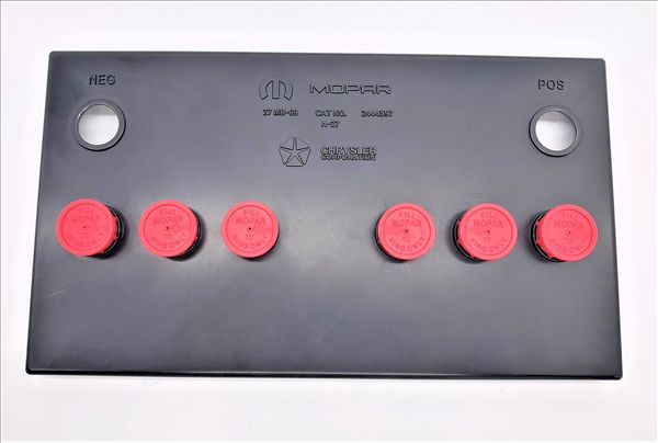 Picture of Group 27 Battery Topper with Red Caps - Fits 1966-1974 Chrysler Models