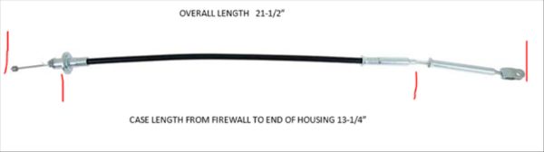 Picture of 21.5" Accelerator Cable - Fits 1966 Mopar B-Body Models with 383 4-BBL Engine