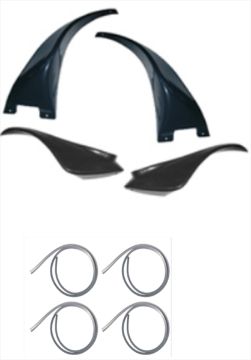 Show details for 1970-1978 Wheel Flare Spoiler Set - Factory-Style Plastic with Silver Welting (Includes 2.5' of Welting per Spoiler) Picture of 1970-1978 Wheel Flare Spoiler Set - Factory-Style Plastic with Silver Welting (Includes 2.5' of Welting per Spoiler)