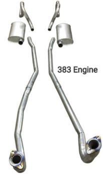 Show details for 1968-1969 B-Body Roadrunner GTX Charger 383 426 440 Engine Dual Exhaust System Picture of 1968-1969 B-Body Roadrunner GTX Charger 383 426 440 Engine Dual Exhaust System