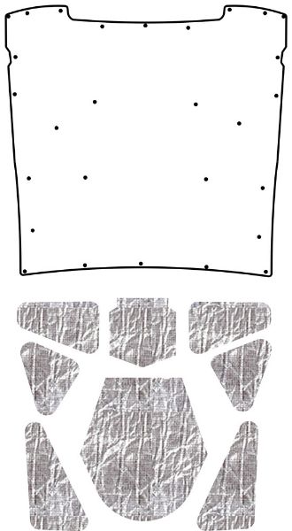 Picture of 1966-1967 Buick Riviera QuietRide AcoustiHood Under Hood Cover Kit with Heatshield Panels and Installation Accessories