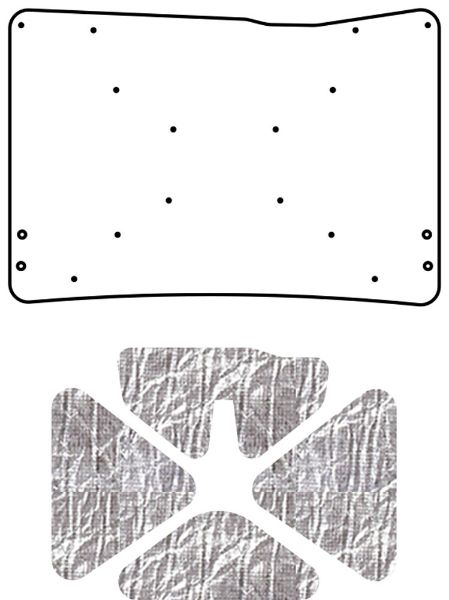 Picture of 1966-67 Comet AcoustiHood Cover Kit by QuietRide Solutions - Smooth Finish Heatshield Panels with Mounting Hardware and Adhesives