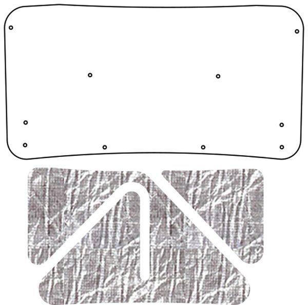 Picture of 1967-68 Cougar QuietRide AcoustiHood Under Trunk Cover Kit with Heatshield Panels and Installation Supplies