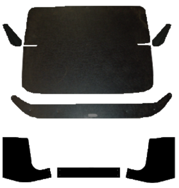 Picture of 1961 Ford Econoline 3W Truck AcoustiShield Headliner Set - Complete 2 Piece ABS Kit with Clips & Spacers