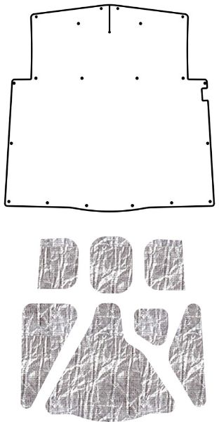 Picture of 1957 Ford AcoustiHood Under-Hood Insulation Kit by QuietRide Solutions