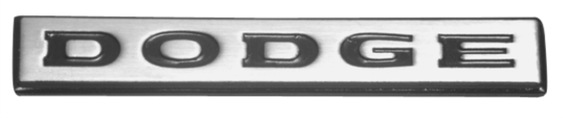 Picture of 1972-1974 Dodge Charger "DODGE" Decklid Emblem - Brushed Finish, OEM-Style Reproduction