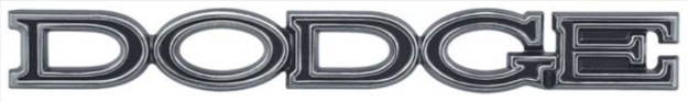 Picture of 1971 Dodge Challenger "DODGE" Trunk Lid Emblem - Adhesive Backed OEM-Style Reproduction