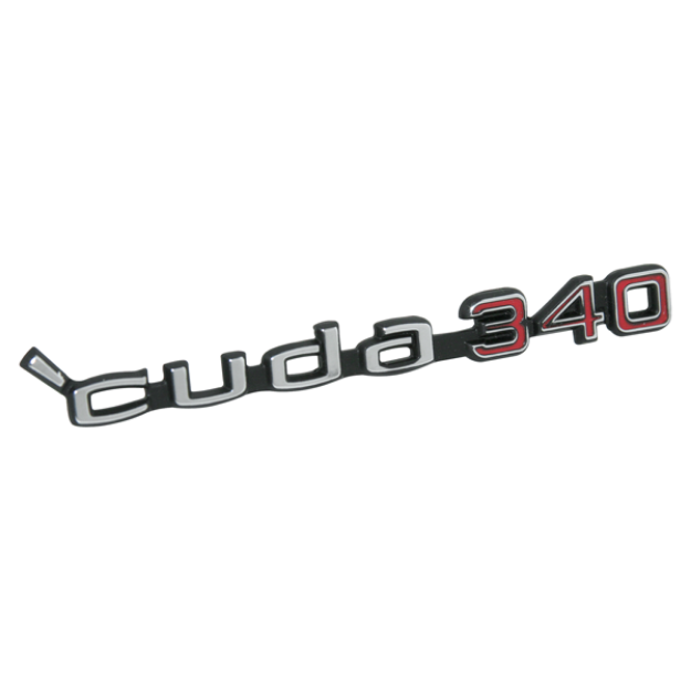 Picture of 1970-1973 Plymouth Barracuda 340 Hood Emblem - 2-Pin Mount (3443159 & 3443158) for Classic Restoration