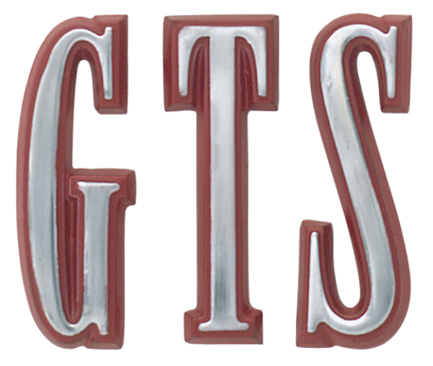 Picture of 1968 Dodge Dart GTS Fender Letter Set - Red Finish, Includes Mounting Hardware