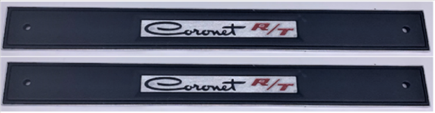 Picture of 1970-1971 Dodge Challenger Driver & Passenger Side 440 Six Pack Emblems - Tapered Pair for Shaker Hood Models
