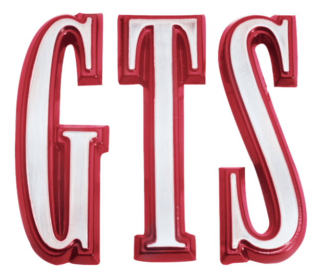Picture of 1968 Dodge Dart GTS Hood & Trunk Lid Letters - Red Finish, Includes Mounting Hardware