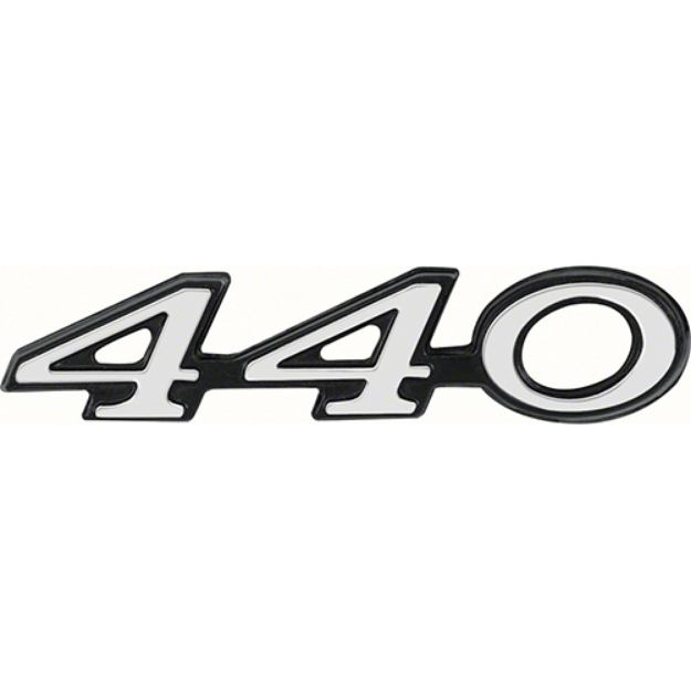 Picture of 1969-1972 Dodge Coronet 440 Fender Emblem - Polished Finish with Black Satin Edges